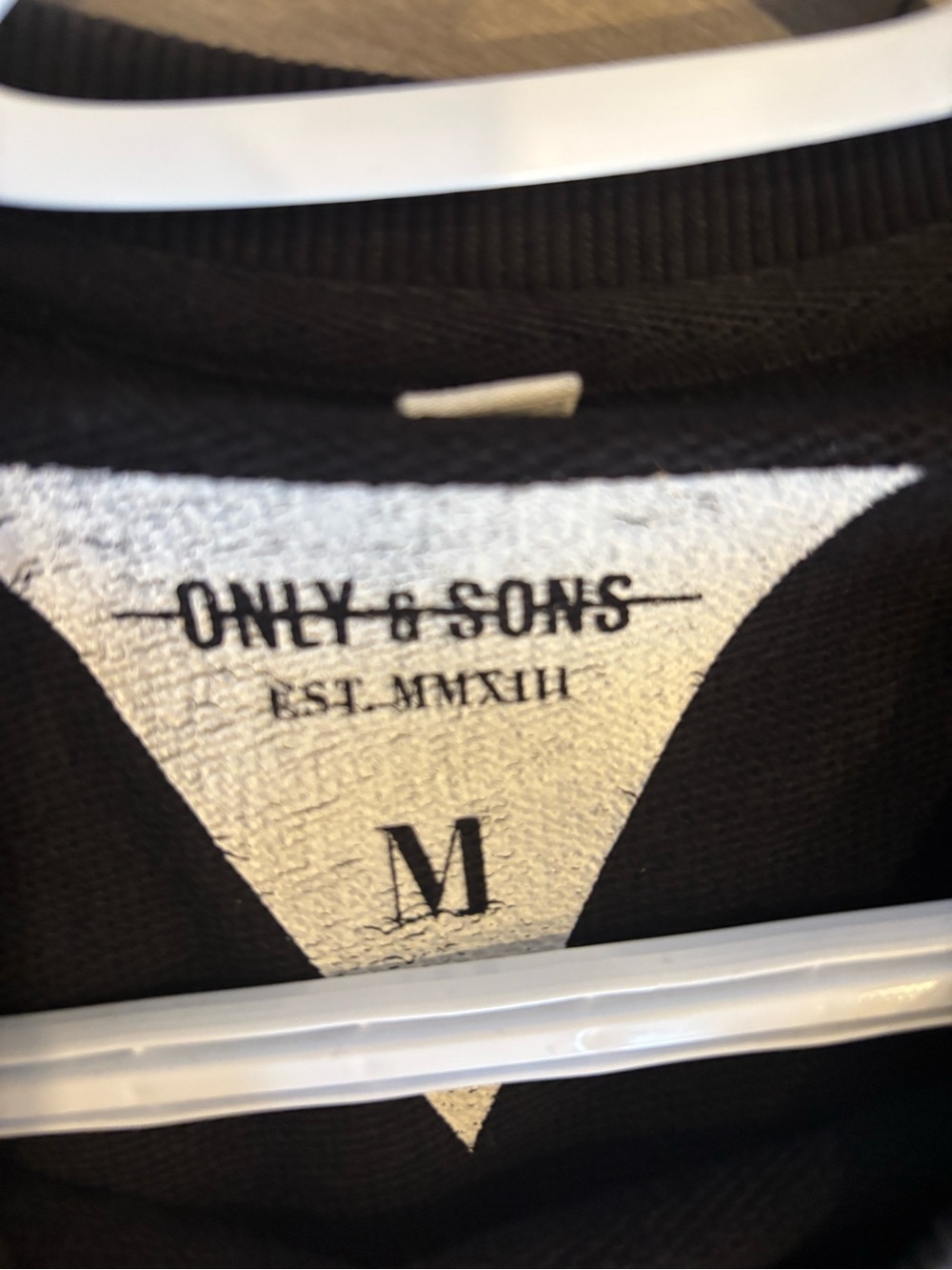 ONLY & SONS Black Crewneck Sweatshirt with White City Print - Picture 3 of 4